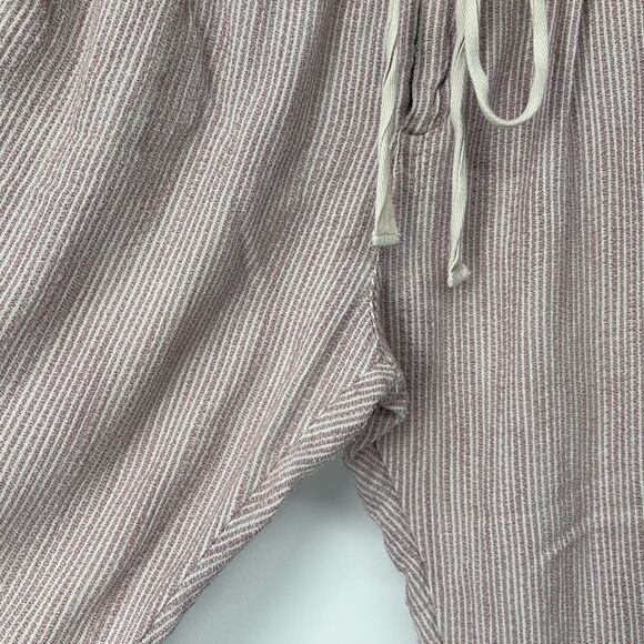 Free People Light At Sunrise Paperbag Pants Size 6 Cropped Super High Rise Strip - Picture 9 of 16